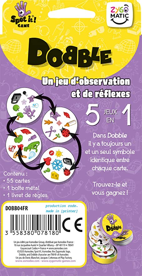 Jeu de cartes Asmodee Dobble Classique